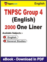 TNPSC Group 4 (English) One Liner Book PDF in English
