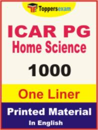 ICAR PG Home Science One Liner Book in English