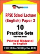 RPSC School Lecturer (English) Paper 2 Test Book in English- Practice Set