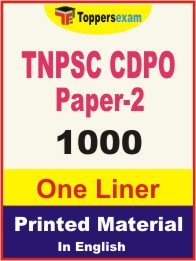 TNPSC CDPO Paper-2 One Liner Book in English.