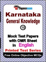 Karnataka General Knowledge Exam Mock Test Papers (Book) in English