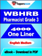 WBHRB Pharmacist ( Grade 3 ) One Liner Book PDF in English
