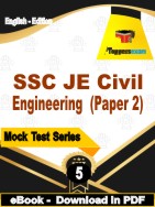 SSC JE Civil Engineering ( Paper 2 ) Test PDF Book In English - Practice Set