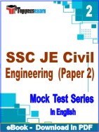 SSC JE Civil Engineering ( Paper 2 ) Test PDF Book In English - Question Paper