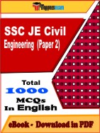 SSC JE Civil Engineering ( Paper 2 ) PDF Book In English - MCQ / Objective Questions