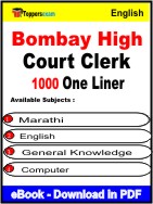 Bombay High Court Clerk One Liner Book PDF in English