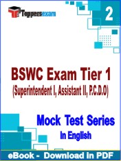 BSWC Tier 1 (Superintendent I, Assistant II, P.C.D.O) Test PDF Book In English - Question Paper