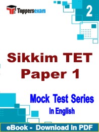 Sikkim TET Paper 1 Test PDF Book In English - Question Paper