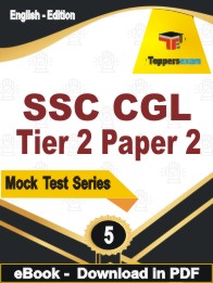 SSC CGL Tier 2 Paper 2 PDF Book In English - Practice Set
