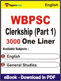 WBPSC Clerkship (Part 1) One Liner Book PDF in English