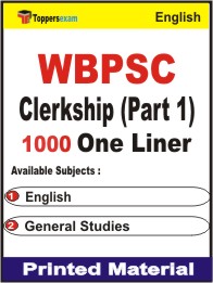WBPSC Clerkship (Part 1) One Liner Book in English.