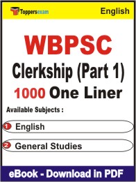 WBPSC Clerkship (Part 1) One Liner Book PDF in English