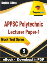 APPSC Polytechnic Lecturer ( Paper-1 ) Test  PDF Book In English - Practice Set