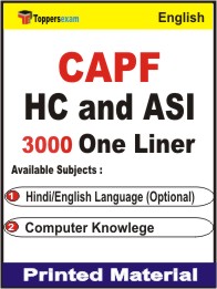 CAPF HC and ASI One Liner Book in English.