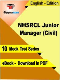 NHSRCL Junior Manager (Civil) Test PDF Book In English - Mock Test/Practice Set