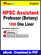 HPSC Assistant Professor (Botany) One Liner Book PDF in English