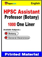 HPSC Assistant Professor (Botany) One Liner Book in English