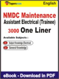 NMDC Maintenance Assistant Electrical (Trainee) One Liner Book PDF in English