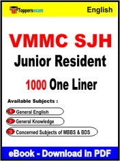 VMMC SJH Junior Resident One Liner Book PDF in English