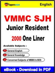 VMMC SJH Junior Resident One Liner Book PDF in English