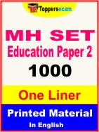 MH SET Education (  Paper 2 ) One Liner Book in English