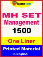 MH SET Management One Liner Book in English