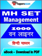 MH SET Management One Liner Book PDF in Hindi