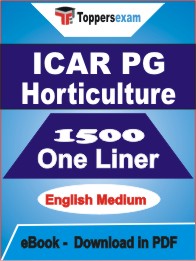 ICAR PG Horticulture One Liner Book PDF in English