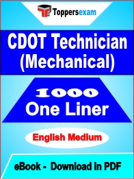 CDOT Technician (Mechanical) One Liner Book PDF in English