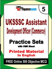 UKSSSC Assistant Development Officer (Commerce) Book in English - Mock Test / Practice Set