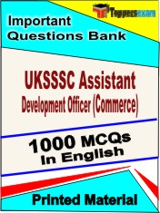 UKSSSC Assistant Development Officer (Commerce) Book in English - Objective MCQ