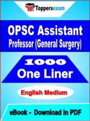 OPSC Assistant Professor (General Surgery) One Liner Book PDF in English