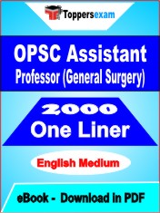 OPSC Assistant Professor (General Surgery) One Liner Book PDF in English