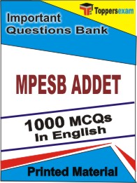 MPESB ADDET Book in English - Objective MCQ