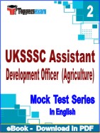 UKSSSC Assistant Development Officer (Agriculture)  Test PDF Book In English - Question Paper