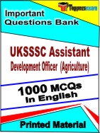 UKSSSC Assistant Development Officer (Agriculture)   Book in English - Objective MCQ