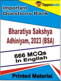 Bharatiya Sakshya Adhiniyam, 2023 (BSA) Book in English - Objective MCQ