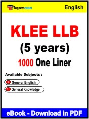 KLEE LLB (5 years) One Liner Book PDF in English