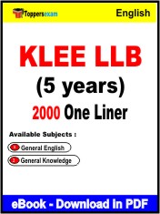 KLEE LLB (5 years) One Liner Book PDF in English