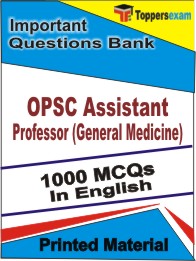 OPSC Assistant Professor (General Medicine) Book in English - Objective MCQ