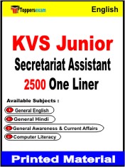 KVS Junior Secretariat Assistant One Liner Book in English