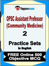 OPSC Assistant Professor (Community Medicine) Exam Book in English - Question Paper / Practice Set