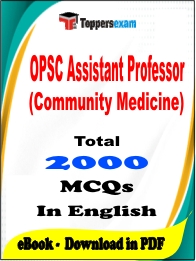 OPSC Assistant Professor (Community Medicine) Exam PDF Book In English - MCQ / Objective Questions