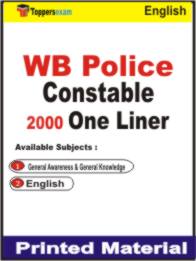 WB Police Constable One Liner Book in English