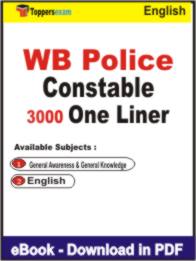WB Police Constable One Liner Book PDF in English