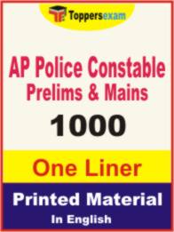 AP Police Constable Prelims & Mains One Liner Book in English
