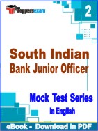 South Indian Bank Junior Officer Test PDF Book In English - Question Paper