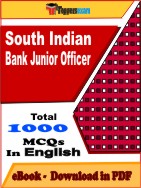 South Indian Bank Junior Officer  PDF Book In English - MCQ / Objective Questions