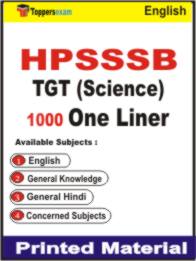 HPSSSB TGT (Science) One Liner Book in English