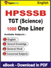 HPSSSB TGT (Science) One Liner Book PDF in English